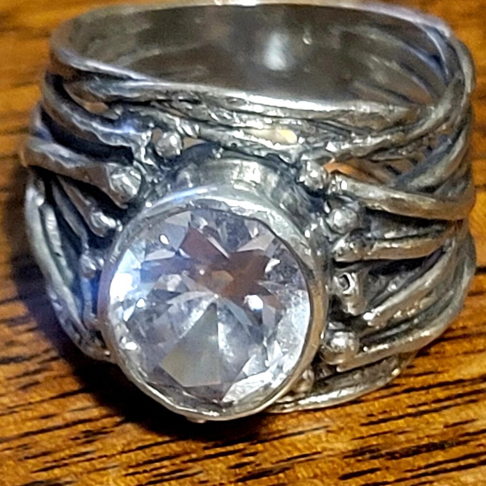 Large CZ SILPADA sterling silver ring, 8.75 - Picture 5 of 5
